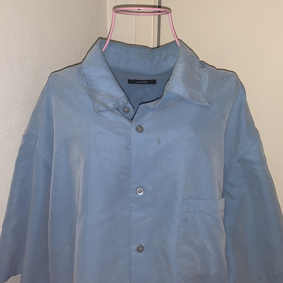 Men's Alfani Light Blue Shirt- Large As Is - Picture 3 of 7